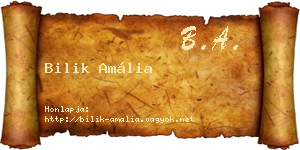 Bilik Amália névjegykártya